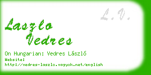 laszlo vedres business card